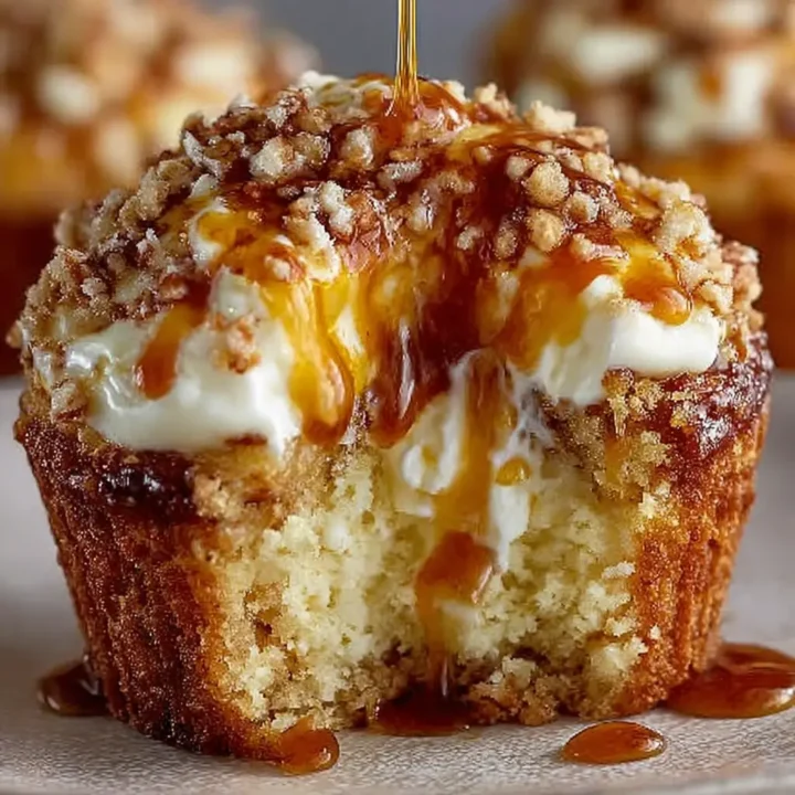 Honey Pecan Cheesecake Muffins