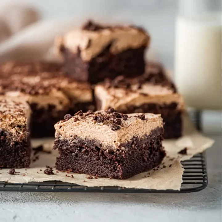 Mocha Brownies with Cafe Latte Frosting