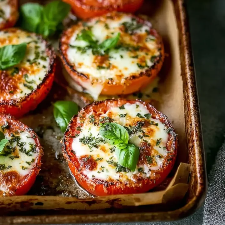 Baked Tomatoes with Mozzarella and Parmesan