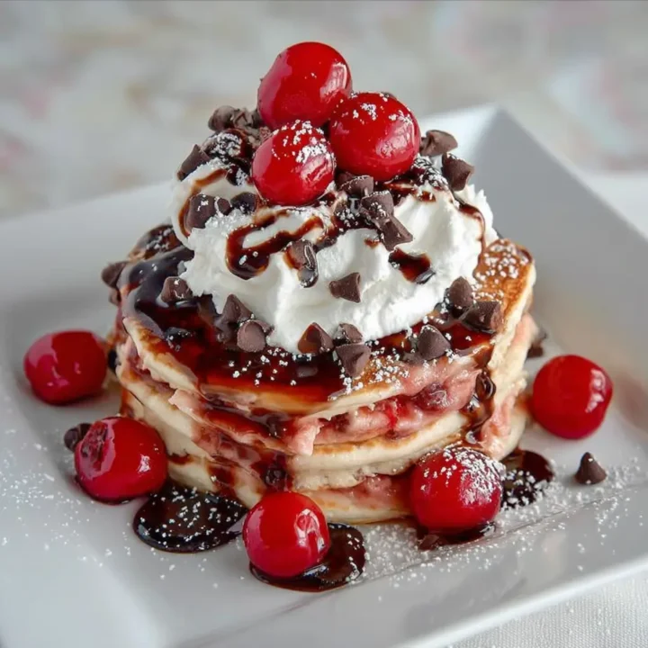 Chocolate Cherry Pancakes