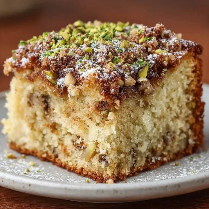 Decadent Pistachio Coffee Cake