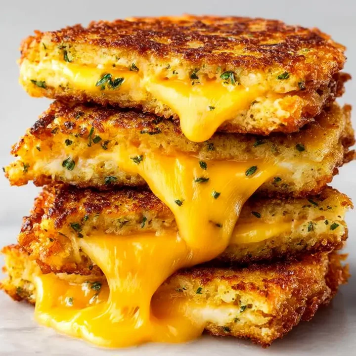 Crispy Zucchini Grilled Cheese with Garlic Butter
