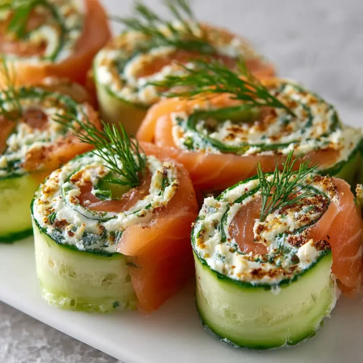Ham & Cream Cheese Cucumber Rolls