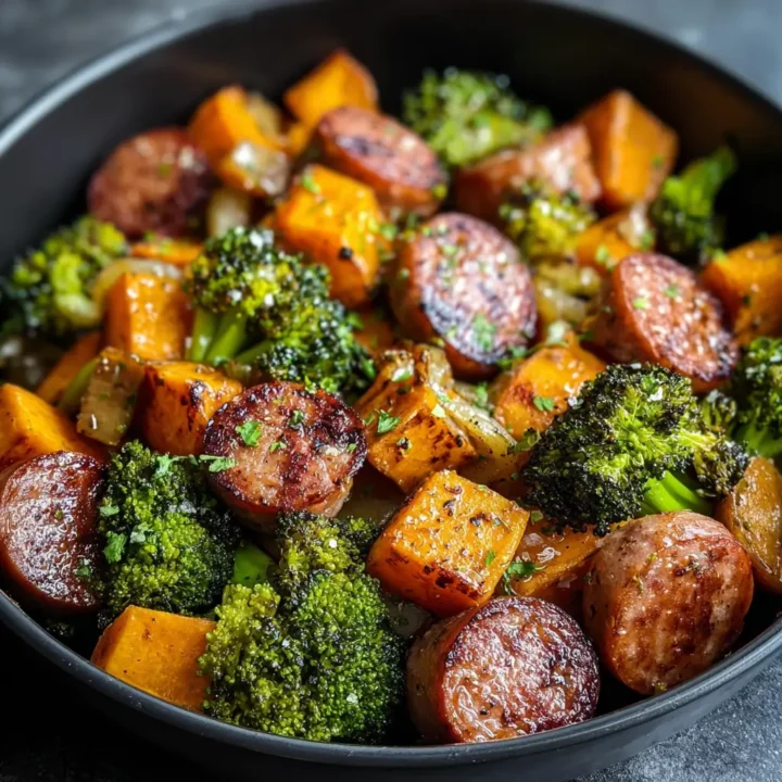 Honey Garlic Sausage Sweet Potatoes