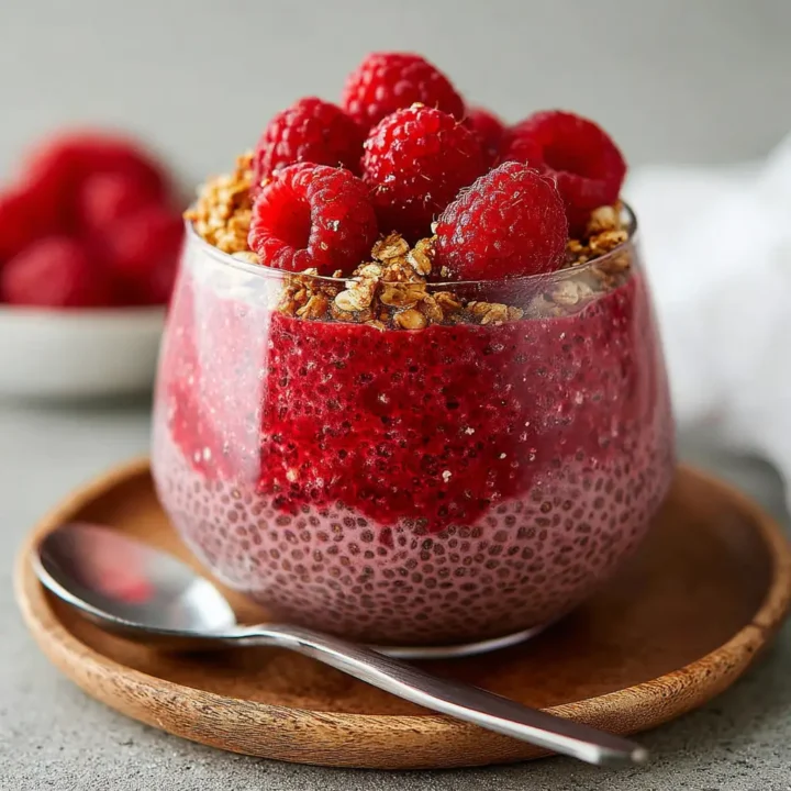 Raspberry Coconut Chia Seed Pudding