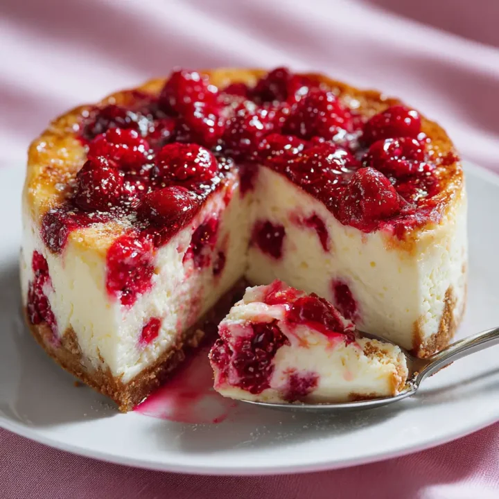 Baked Raspberry Cheesecake
