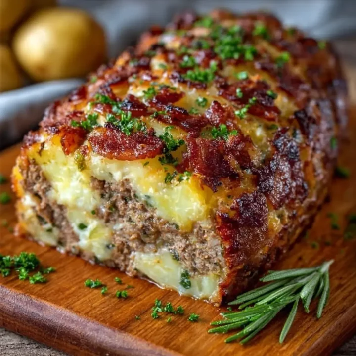 Bacon and Sausage-Stuffed Potato Loaf