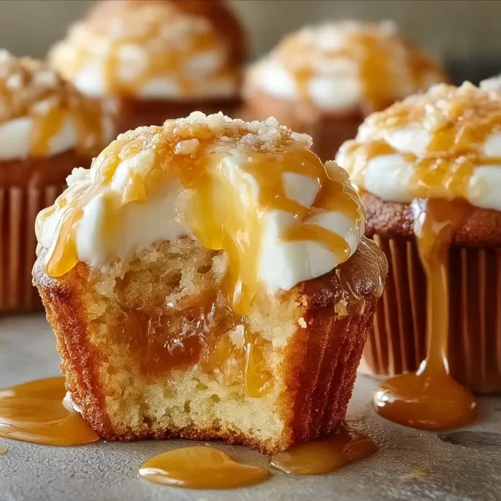 Honey Peach Cream Cheese Cupcakes
