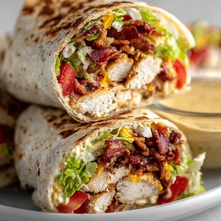Delicious Garlic Bacon Ranch Chicken Wraps