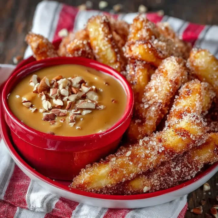 Apple Fries with Caramel Cream Dip