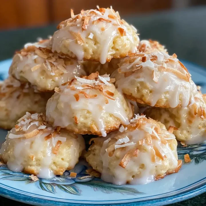 Dolly Parton Coconut Cookies with Lemon Glaze