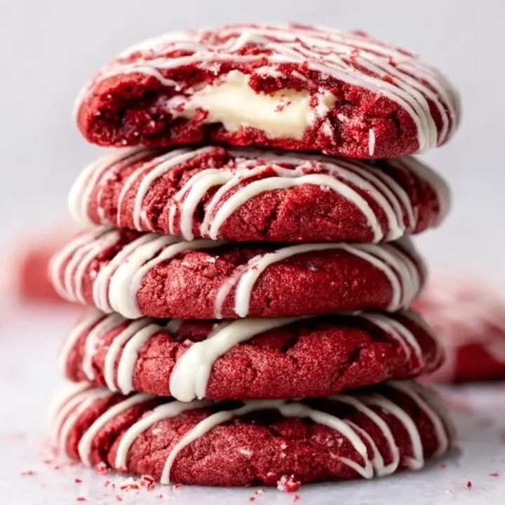 Red Velvet Cream Cheese Stuffed Cookies
