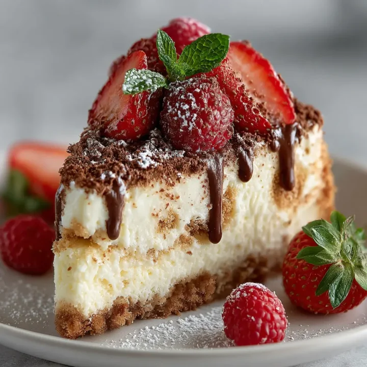 Creamy Tiramisu Cheesecake (No Bake)