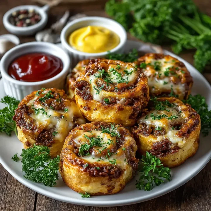 Irresistible Garlic Butter Cheeseburger Rollups Packed