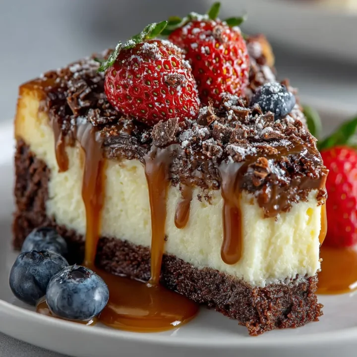 Caramel Brownie Cheesecake Recipe