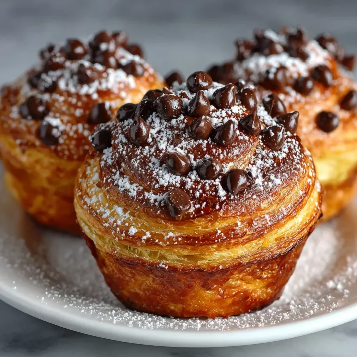 Chocolate Chip Cruffins (Croissant Muffins)