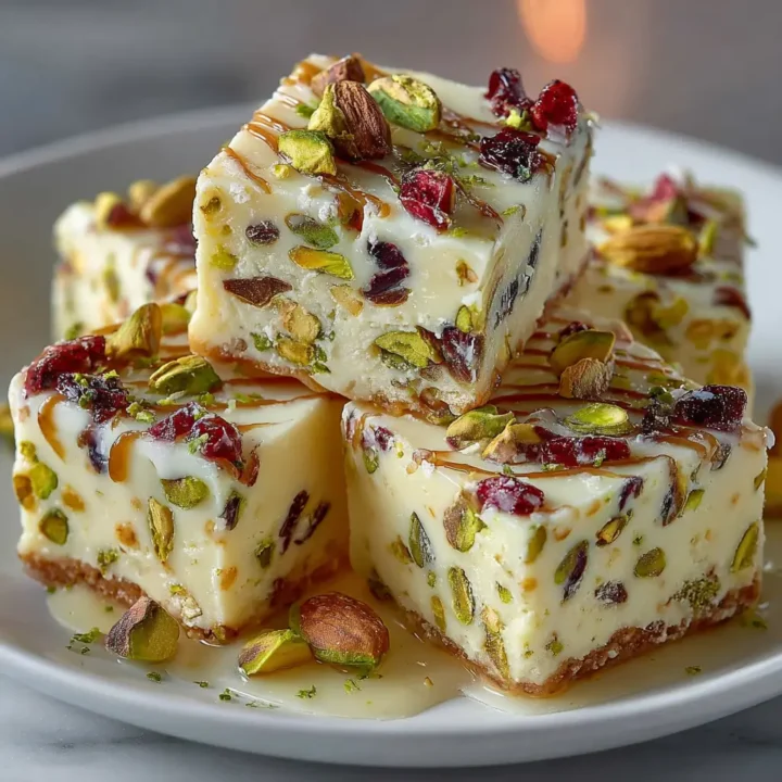 White Chocolate Pistachio Fudge