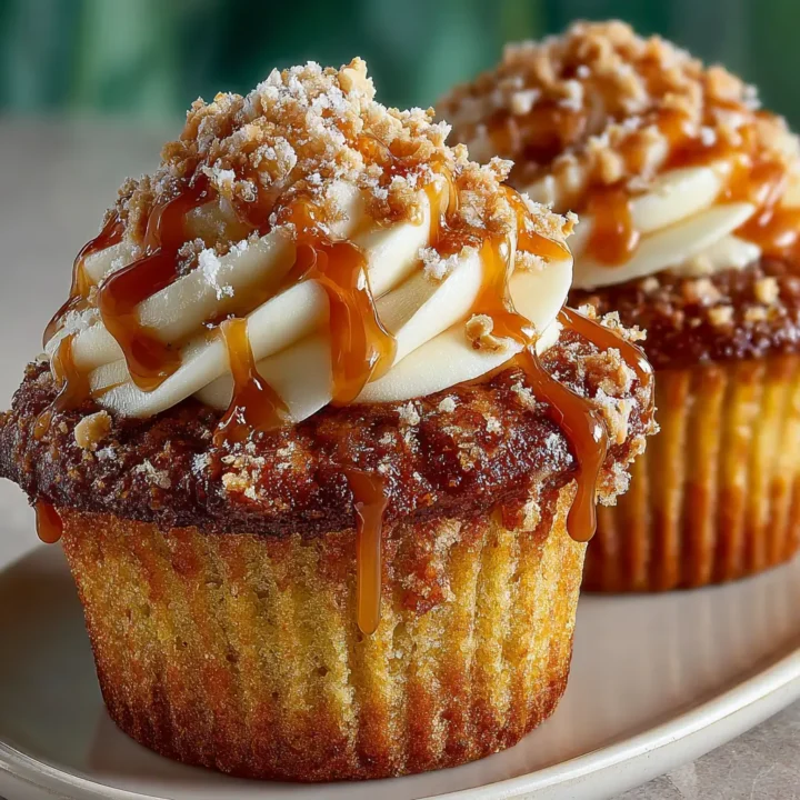 Banana Caramel Peanut Butter Cupcakes