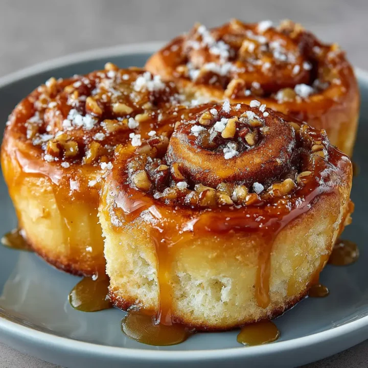 Caramel Apple Cinnamon Rolls with Brown Sugar Glaze
