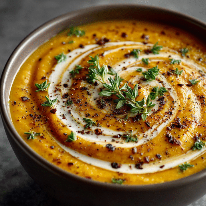Creamy Honey Roasted Acorn Squash Soup