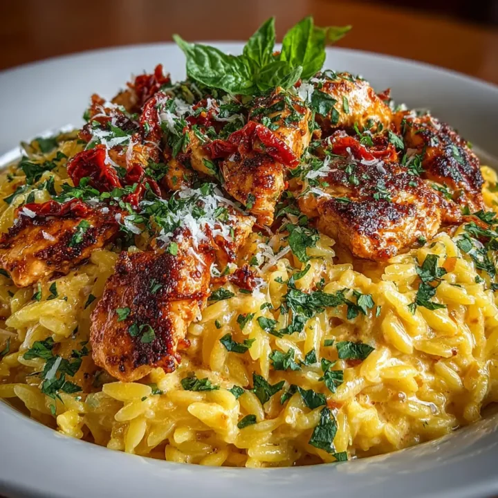 Creamy Sun-Dried Tomato Chicken Orzo