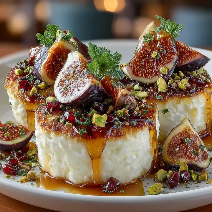 Goat Cheese with Honey, Figs, and Pistachios