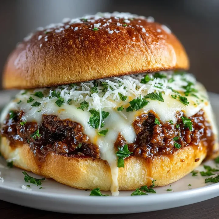 French Onion Beef Sloppy Joes with Melted Cheese
