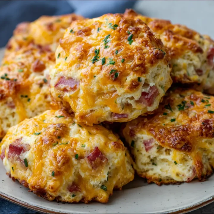 Ham and Cheese Butter Swim Biscuits