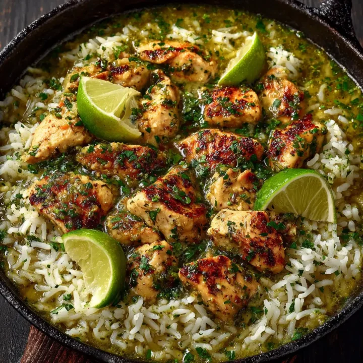 Salsa Verde Chicken & Rice Skillet