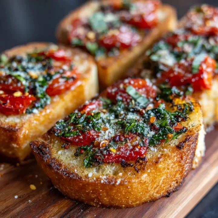 Tomato Basil Garlic Bread