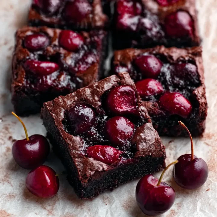 Roasted Cherry Brownies