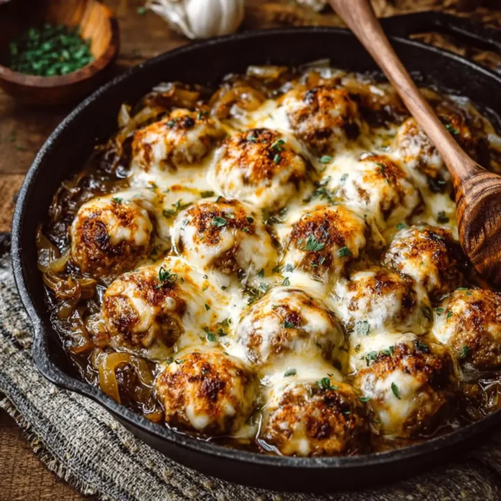 Meatball Dinner with French Onion Soup