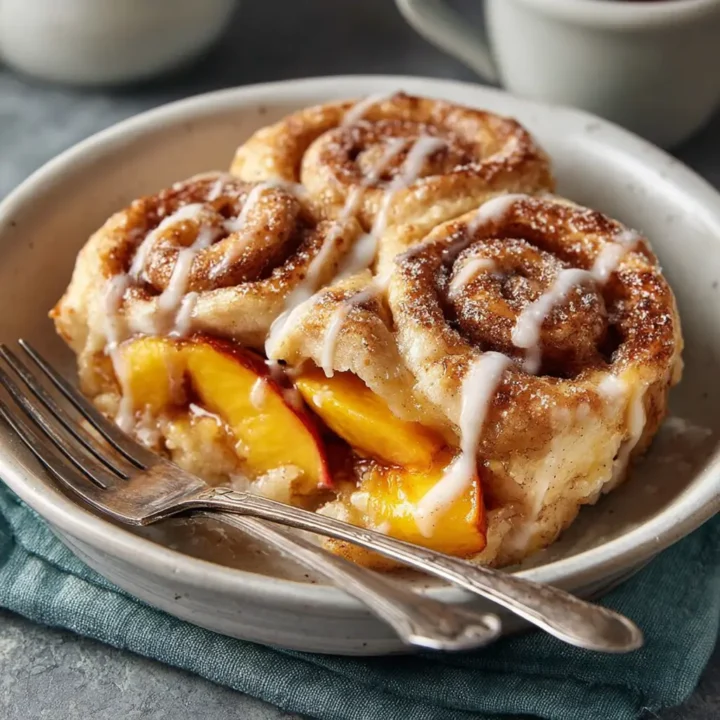 Peach Pie Cinnamon Rolls