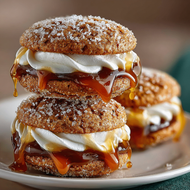 Apple Cider Whoopie Pie Cookies with Caramel