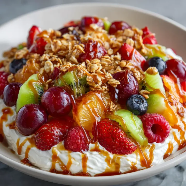 Caramel Crunch Cheesecake Fruit Salad