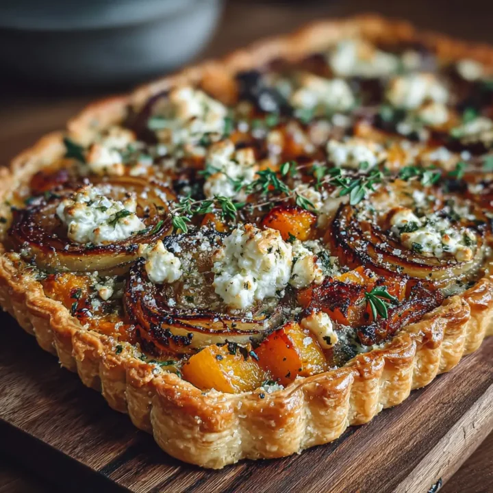 Caramelized Onion Butternut Squash Tart