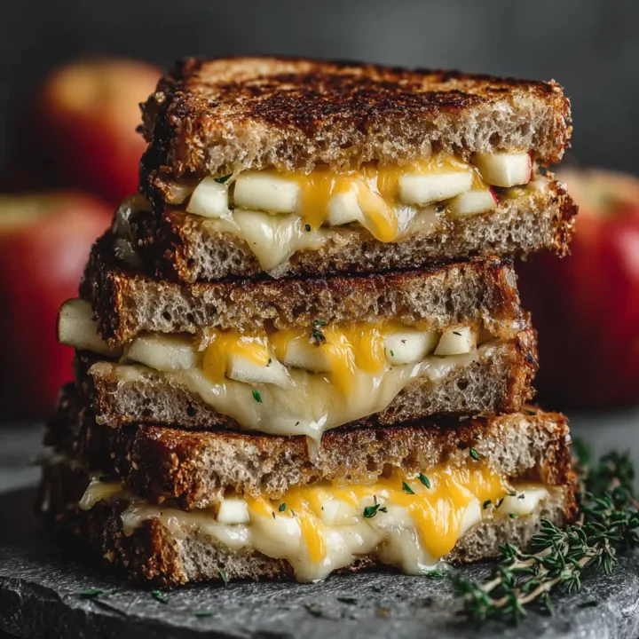 Cheddar and Apple Grilled Cheese Sandwiches