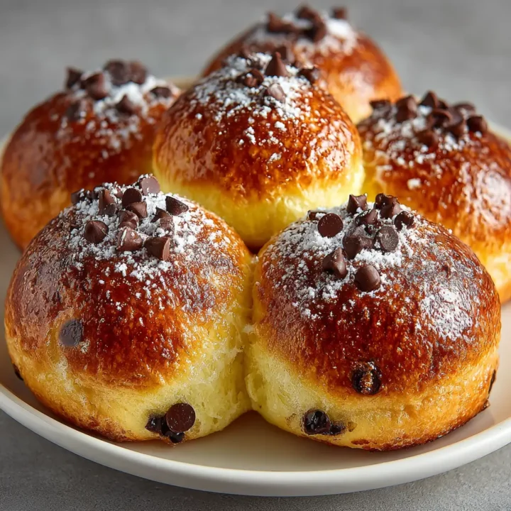 Chocolate Chip Vanilla Custard Brioches