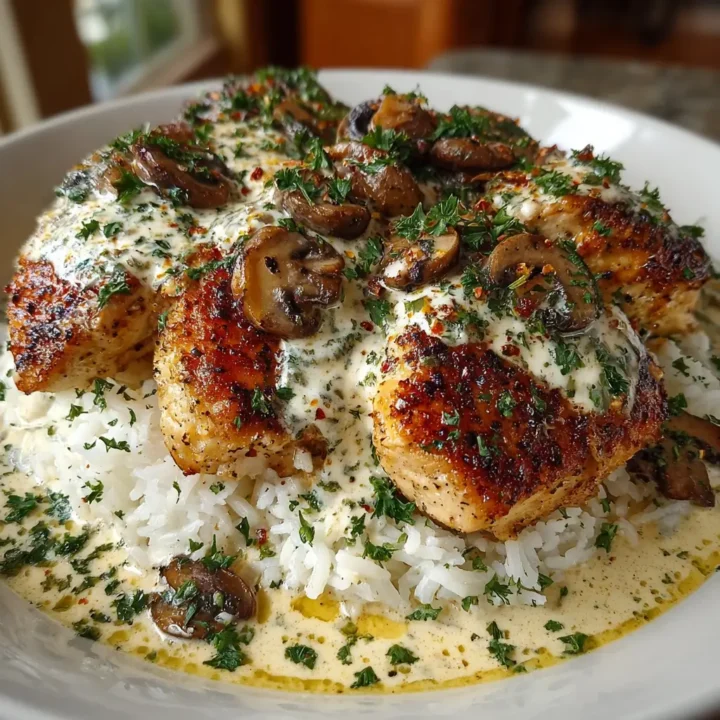 Creamy Creamy Smothered Chicken and Rice Recipe