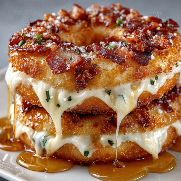 Donut Grilled Cheese with Bacon Maple