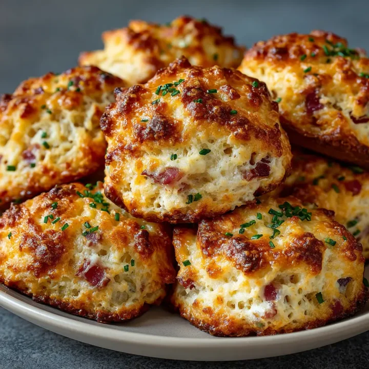 Ham and Cheese Butter Swim Biscuits