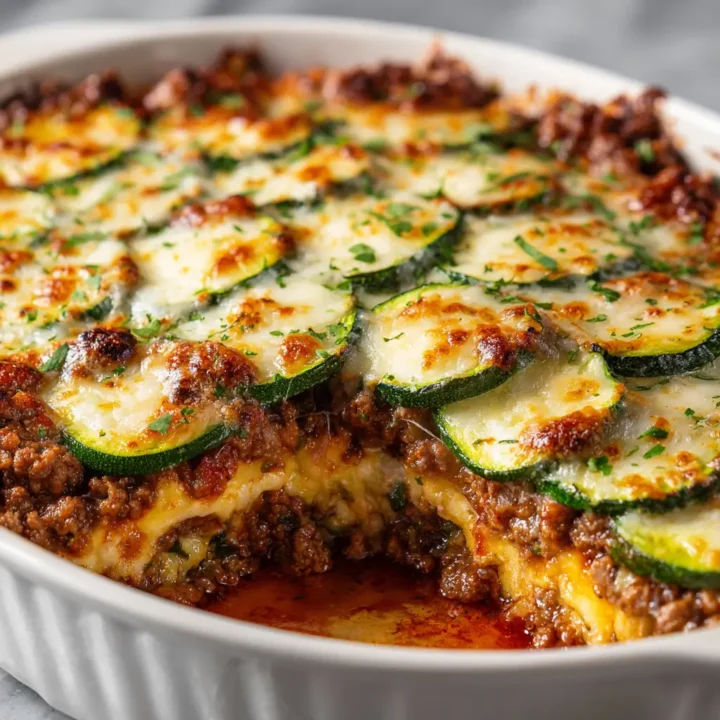 Low-Carb Ground Beef Zucchini Bake