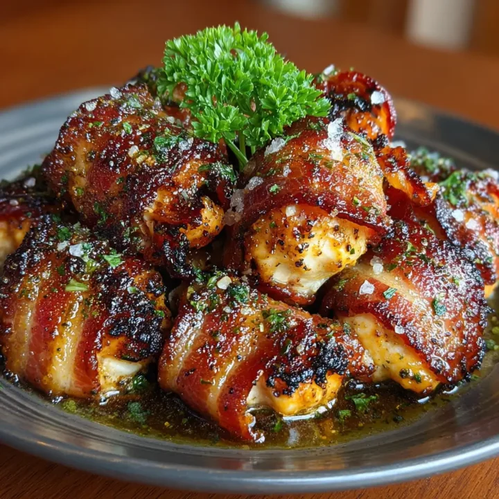 Maple Glazed Bacon Chicken Bites