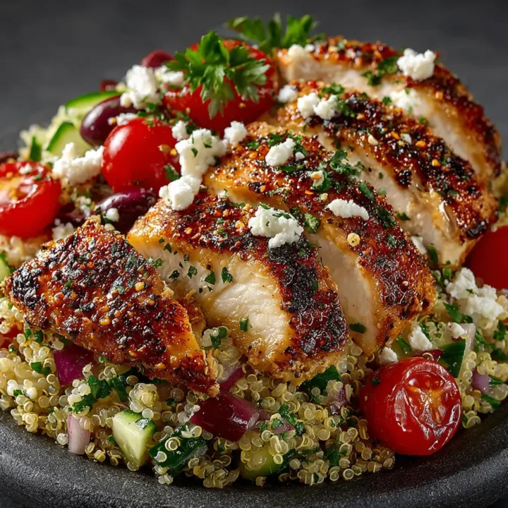 Mediterranean Quinoa Salad with Chicken