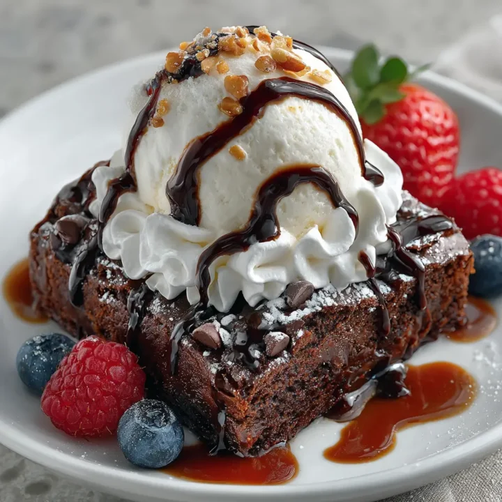 Molten Brownie Sundae