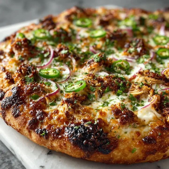 Spicy Chicken and Pickled Jalapeno Pizza