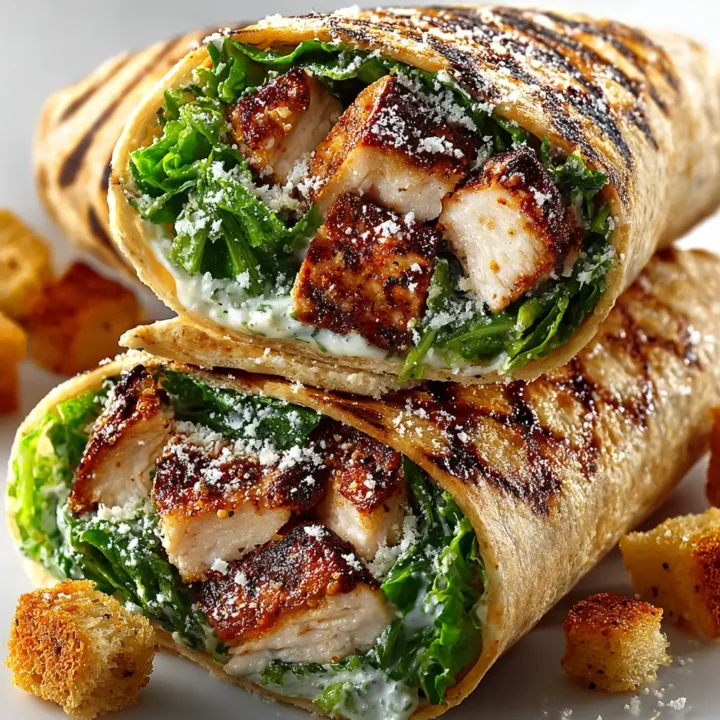 Tasty Caesar Chicken Wrap Delight