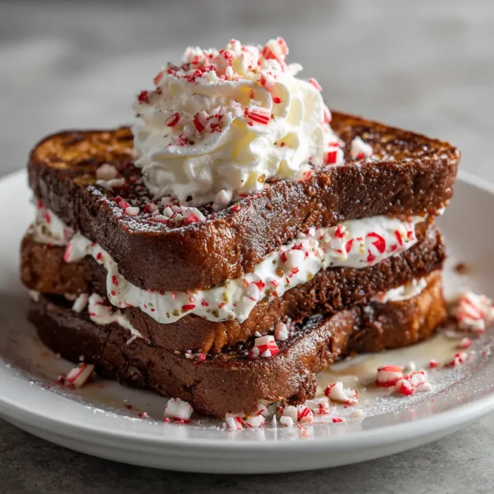 Peppermint Hot Chocolate French Toast