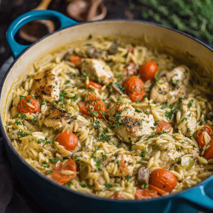 One-Pot Creamy Chicken Orzo Recipe