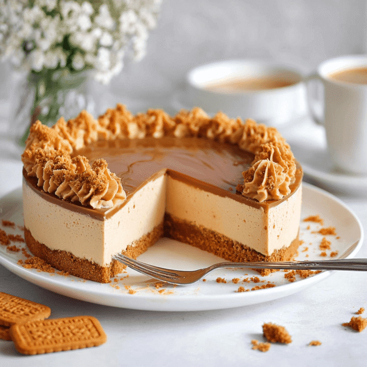 No-Bake Lotus Biscoff Cheesecake Recipe
